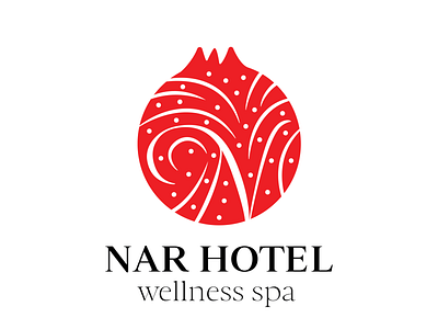 Nar Hotel logo azerbaijan ornament pomegranate pomegranate decorative pomegranate logo spa wellness