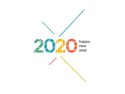 Happy 2020 new year insta colour banner in paper style for your 2020 happy happy birthday happy new year line