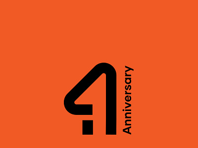 41 anniversary 41 abstract anniversary branding design illustration line logo number price sale