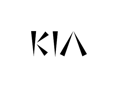 KIA typography branding branding design creative illustration k kia logo logotype triangle typography