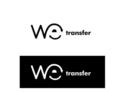 Wetransfer exprimental logo design branding business creative design illustration logo negative negativelogo negativespace transfer typography we webdesign wetransfer