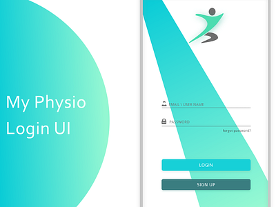 Physio Login Screen login design uiux design