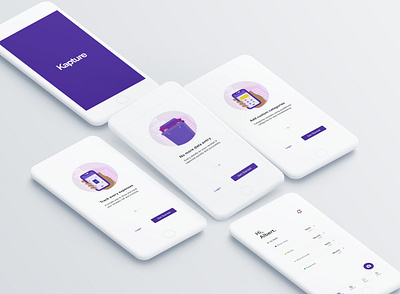 Kapture App application branding design digital digitaldesign dribbble icons illustration interface mobiledesign onboarding trends ui ui design uidesign uitrends uiux userexperience userinterfacedesign ux