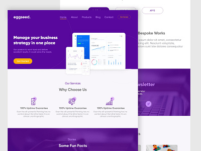 EggSeed Website adobe xd branding design designer digitaldesign illustration interface landing page product page ui uitrends uiux userinterfacedesign ux webdesign