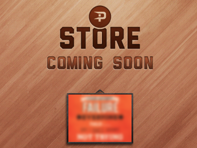 Patch's Store coming soon emboss frame goods launch patch poster sale store wood