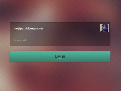 Pure CSS Login Form w/ Gravatar blur button css form gravatar key login password transparent