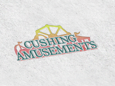 Cushing Amusements amusement clean ferris logo park rainbow wheel