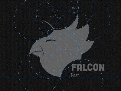 Falcon Post - Identity Design bird clean falcon identity logo news post simple