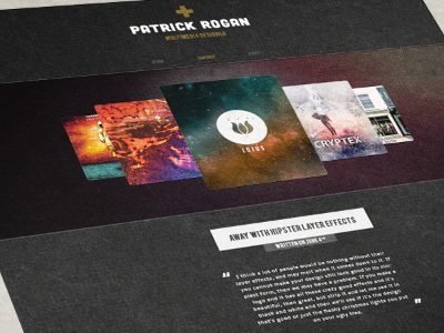 Patch - The Site css3 dark design html5 minimal portfolio redesign web