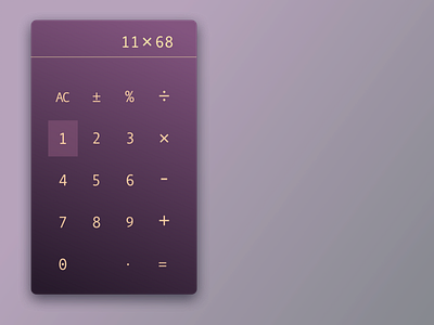 Calculator button colors daily 100 daily004 dailyui gradient purple