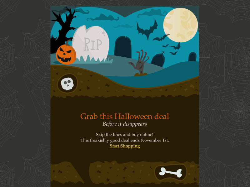 Spooky Email Design design email halloween illustration vector