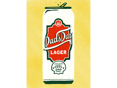 Dad's Day Lager beer can cool dad dad fathers day greeting card illustration narragansett procreate