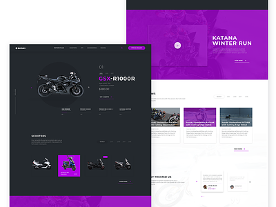 Suzukicycles.com Redesign concept interface design moto purple redesign concept ui ux ux web webdesign