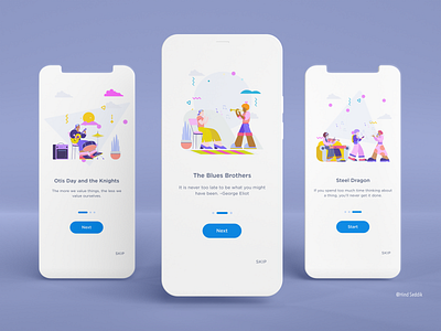 Onboarding music mobile app app design illustration ios minimal mobile ui ux