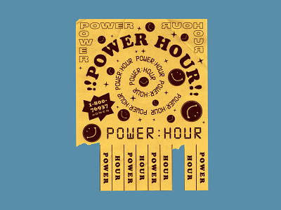 PWRHR flier graphic design joke layout power hour powerpoint design time travel typography