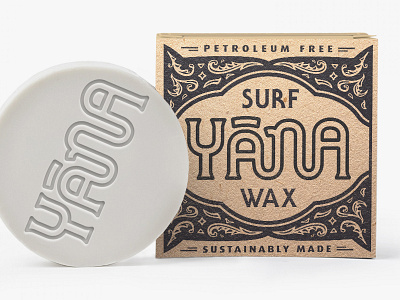 Yana surf wax intricate logo oregon packaging surf surfing wax yana