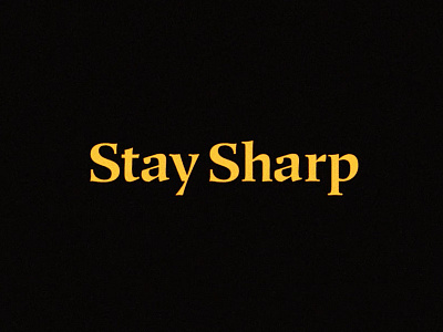 Stay Sharp black cinema japan katana movie simple stay sharp sword title trailer typography yellow