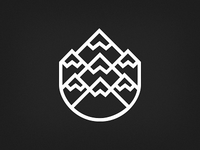 Ms black and white branding design geometry icon logo minimalist mountains outdoors