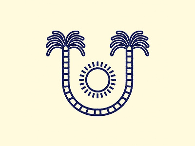 Infinity Palms design drawing graphic design grit icon illustration lines palm tree paradox sun tree tropical