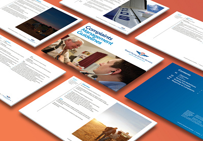 Royal Flying Doctor Service Complaints Management Guidelines aeromedical brand branding branding design collateral corporate corporate branding denoffoxes design graphic design graphic designer graphicdesign graphicdesigner guide mockup non profit non profit print royal flying doctor service