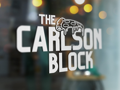 The Carlson Block Logo Option One Window Decal brand branding branding design denoffoxes design graphic design graphic designer graphicdesign graphicdesigner logo pizza pizza branding pizza logo pizzeria print vector