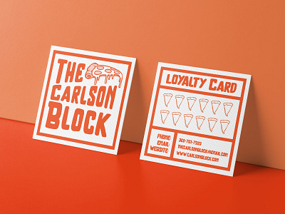 The Carlson Block Logo Option Two Business Card brand branding branding design denoffoxes design graphic design graphic designer graphicdesign graphicdesigner illustration logo logo design print vector