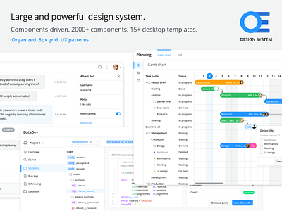 Ocean Enterprise Figma components app chart clean dashboard design desktop enterprise figma gantt chart light ocean enterprise roadmap ui ui ux ux