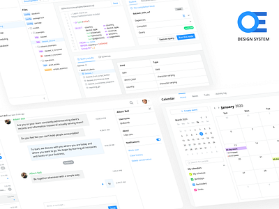 Ocean Enterprise - Figma templates app calendar chat clean design design system desktop enterprise hierarchy programming ui ui ux ux