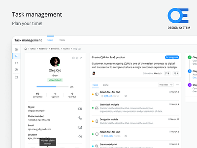 Ocean Enterprise - Task management app clean design system desktop enterprise ocean enterprise profile task management ui ui ux ux