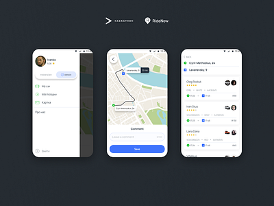 RideNow - taxi app android app clean design map mobile mobile app taxi ui ui ux ux