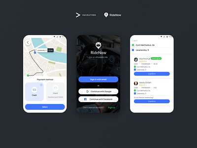 RideNow - taxi app app cards clean map mobile mobile app taxi ui ui ux ux