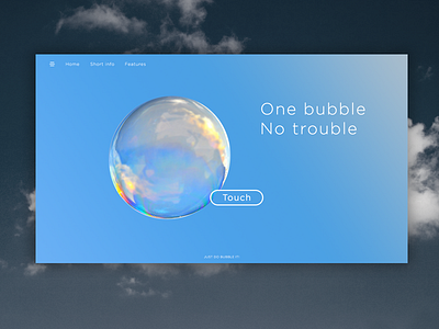 Daily UI #003 - One Page blue bubble one page