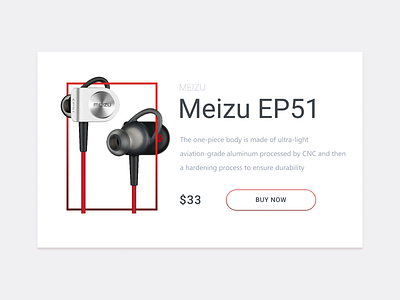 E-Commerce Shop (Single Item) daily ui e commerce flat design headphones meizu ep51 ui