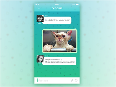 Direct Messaging cat daily ui direct messaging ui