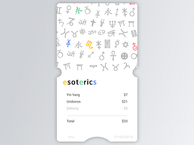 Email Receipt daily ui design email receipt esoterics ui