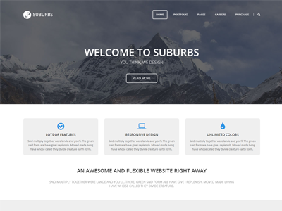 Suburbs theme themeforest web design wordpress
