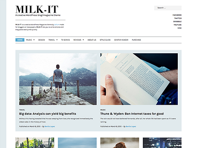 Milkit - Homepage blog web design website wordpress