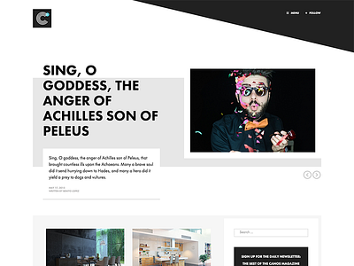 Canos Homepage blog web design website wordpress