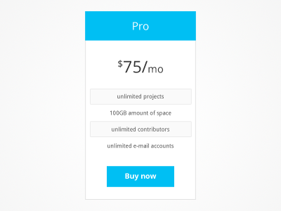 Pricing Table