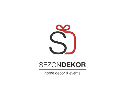 Sezon Dekor Logo Proposal branding clean design eduard kaiku festive graphic icon logo modern proposal red sezon dekor vector