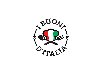 I buoni D'Italia deluxe design grocery icon italian italy logo premium