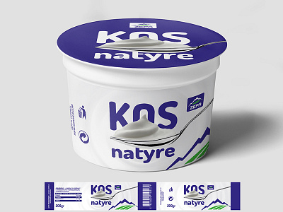 Kos Natyre design graphic label yogurt