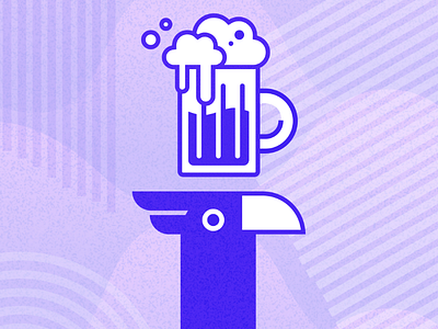 Bird Beer 🍻 background beer bird brewery design digital eagle figma flat illustration jungle nature ui ux vector