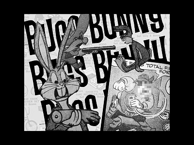 Bugs Bunny Murder Mystery bugs bunny cartoon collage comics design experimental illustration mixedmedia photoshop