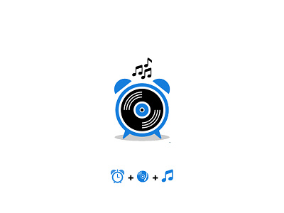 Alarm Clock + Dj Logo alarm clock craetive design dj logo logos music