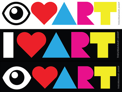 EYE LOVE ART branding design illustration logo stickers typography