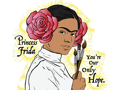 Princess Frida design illustration