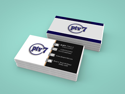 Business card for Ptv7 CEO 2019 business card awesome business card branding clean business card corporate business card creative card download business card free business card mockups free business card template free paid mock up free print design media business card modern business card name card promotion card ptv business card ptv logo texture card visiting visiting card