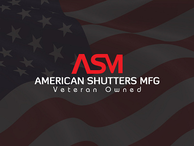 American Shutters Mfg Logo american shutters mfg logo asm logo door company logo door logo iron company logo manufacture company logo owned logo red white logo shutter logo steel company logo usa company logo veteran logo window company logo