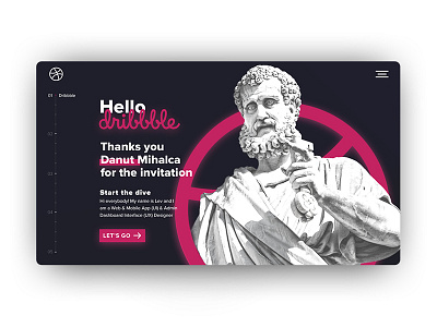 Hello Dribbble! digital design hello dribbble hello world ui design web design